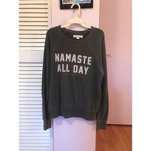 “Namaste All Day” Grey Sweater